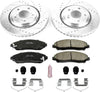 K7352 Front Z23 Carbon Fiber Brake Pads with Drilled & Slotted Brake Rotors Kit