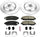 K7352 Front Z23 Carbon Fiber Brake Pads with Drilled & Slotted Brake Rotors Kit