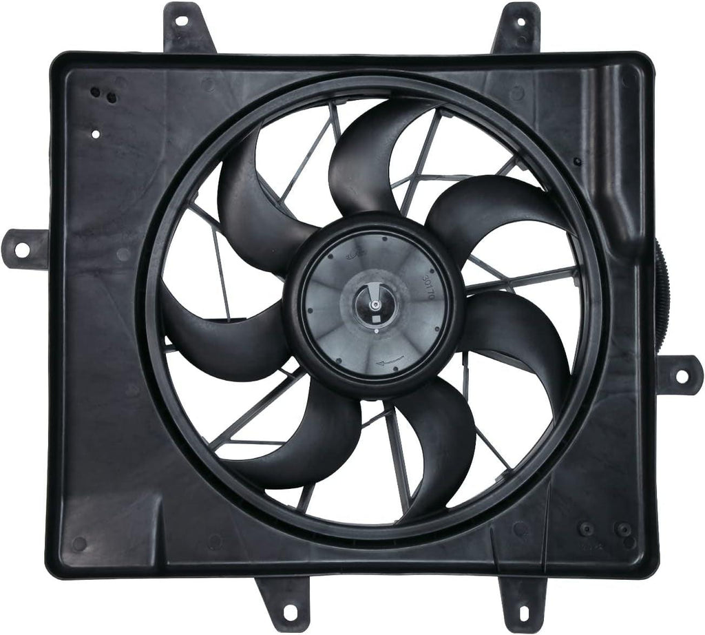 621240 Cooling Fan Assembly Compatible with 2006-2010 Chrysler Pt Cruiser , Black