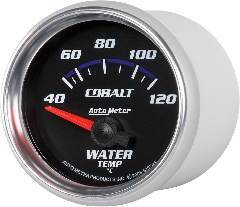 6137-M Cobalt 2-1/16" 40-120 Degree C Short Sweep Electric Water Temperature Gauge