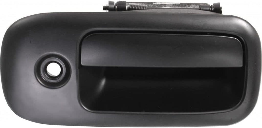 for Chevy Express 2500 Exterior Door Handle Front Passenger Side Smooth Black 2003-2009 | with Key Hole| Trim: Base/Ls