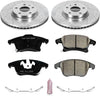 K6399 Front Z23 Carbon Fiber Brake Pads with Drilled & Slotted Brake Rotors Kit