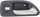 for Honda Accord Interior Door Handle Front, Passenger Side Gray Bezel with Chrome Lever (1994-1997) | with Door Lock Hole| Trim :All Submodels