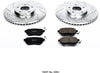 K091 Front Z23 Carbon Fiber Brake Pads with Drilled & Slotted Brake Rotors Kit