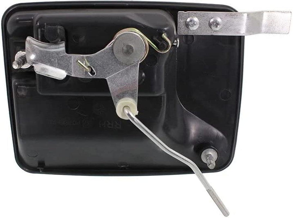 Rear Exterior Door Handle Compatible with 1999-2016 Ford F-250 Super Duty/F-350 Super Duty Smooth Black, Set of 2, Driver and Passenger Side