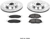 K5944 Front Z23 Carbon Fiber Brake Pads with Drilled & Slotted Brake Rotors Kit