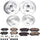 K8285 Front and Rear Z23 Carbon Fiber Brake Pads with Drilled & Slotted Brake Rotors Kit