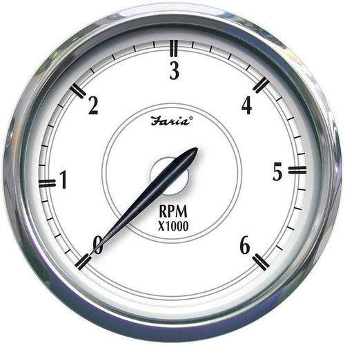 Faria Newport SS 5 Inch Tachometer F/Gas Inboard - 6000 RPM