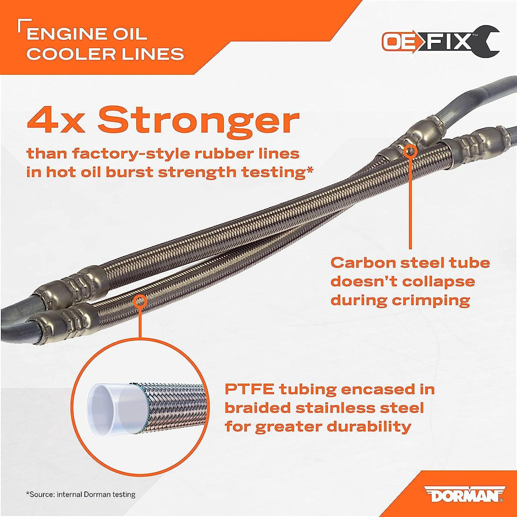 Dorman 625-168XD Engine Oil Cooler Line Compatible with Select Cadillac / Chevrolet / GMC Models (OE FIX)