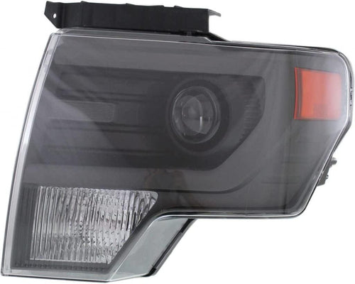 For Ford F-150 2010 2011 2012 2013 2014 Headlight Unit Driver Side | HID Type | SVT Raptor Model | Gray Trim | Replacement for FO2518122 | DL3Z 13008 CB