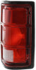 for Dodge W150/W250/W350 1990 1991 1992 1993 Tail Light Passenger Side | Lens & Housing | W/Black Trim | Clear & Red Lens | Replacement for CH2801114 | 55054788