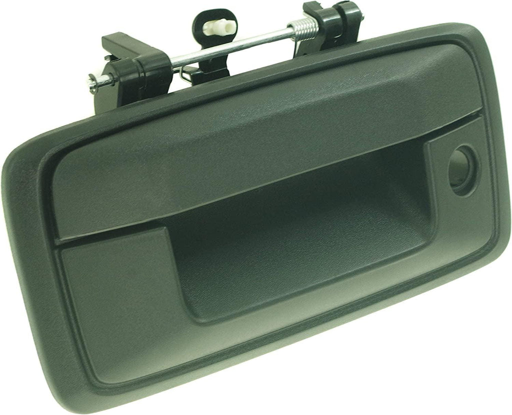 Tailgate Handle Compatible with Chevrolet Silverado/Sierra 1500 2016-2018/2500 HD/3500 HD 2016-2018 outside Textured Black with Keyhole All Cab Types