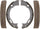 Advantage 14701B Bonded Rear Parking Brake Shoe