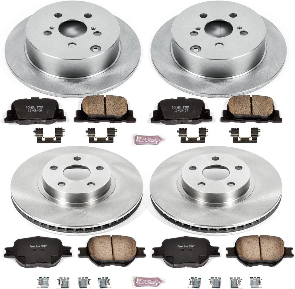 KOE2315 Autospecialty Front and Rear Replacement Brake Kit-Oe Brake Rotors & Ceramic Brake Pads