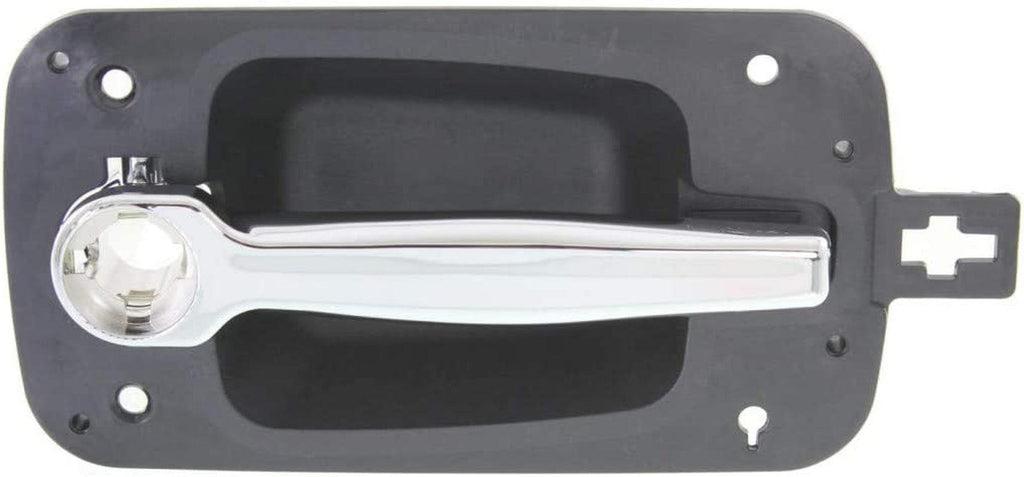 for International 4300 Exterior Door Handle Front, Driver Side Black Bezel with Chrome Lever (2008-2012) | with Key Hole| Trim: Base