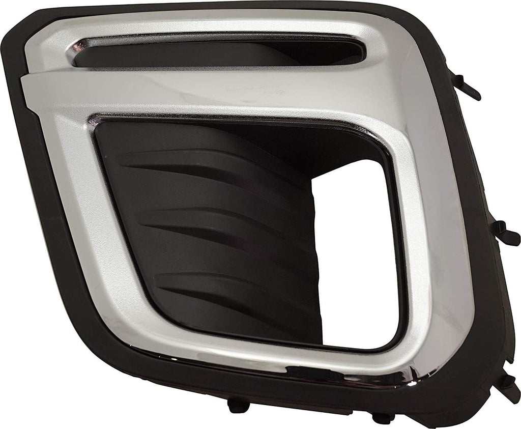 Front Fog Lamp Molding Compatible with 2019-2020 Subaru Forester Set of 2 Passenger and Driver Side Black with Chrome Trim Premier/Touring Models