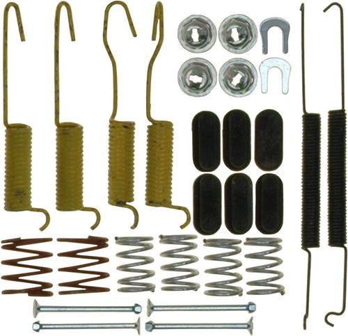 Professional 18K2480 Rear Drum Brake Spring Kit with Springs, Pins, Retainers, Washers, and Caps