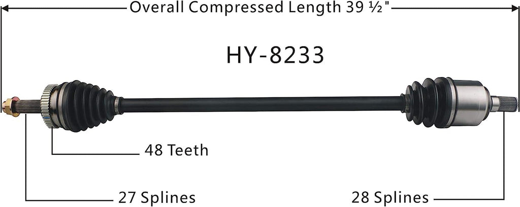 HY-8233 CV Axle, 1 Pack