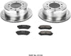 K1134 Rear Z23 Carbon Fiber Brake Pads with Drilled & Slotted Brake Rotors Kit