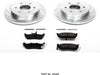 K2445 Rear Z23 Carbon Fiber Brake Pads with Drilled & Slotted Brake Rotors Kit