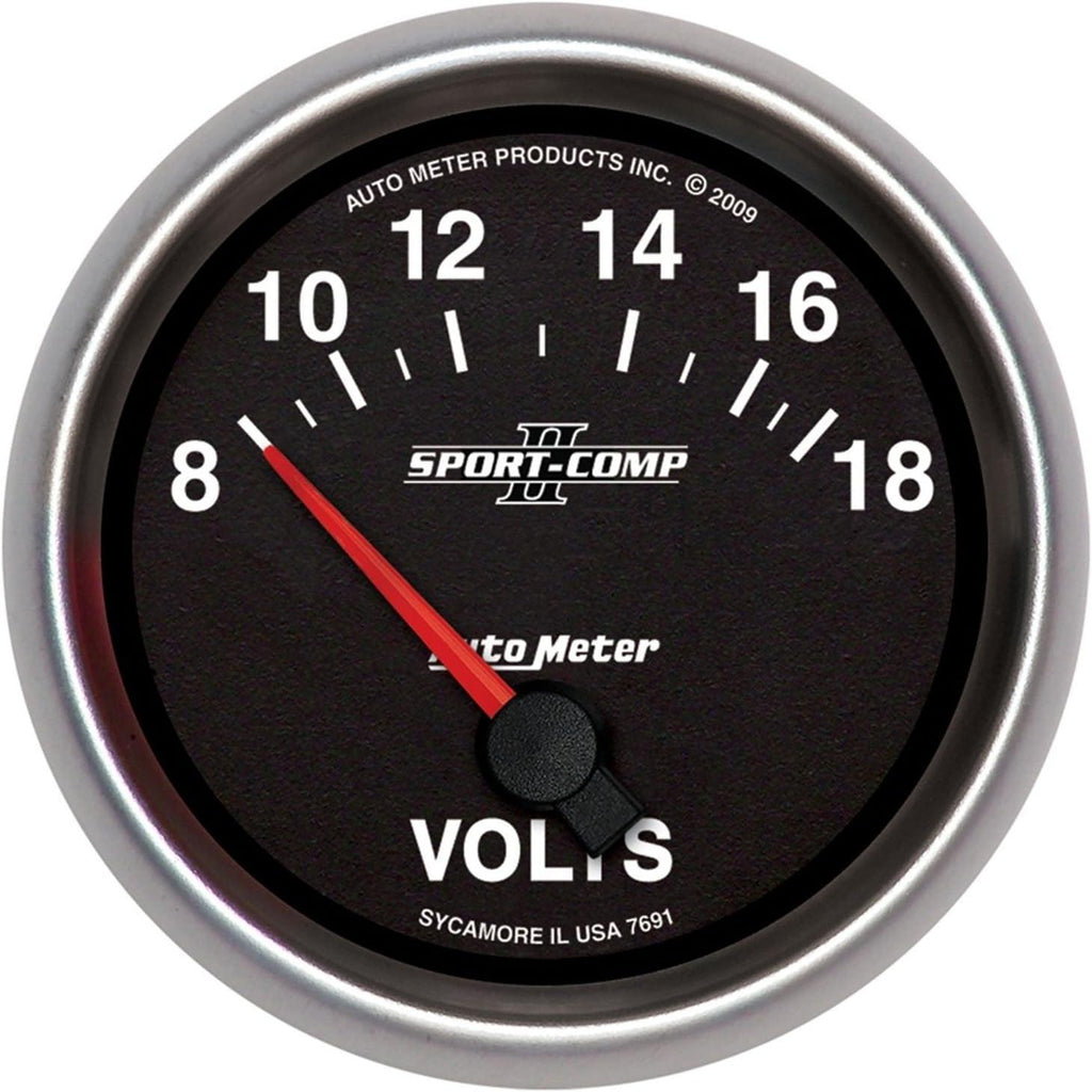 7691 Sport-Comp II 2-5/8" 8-18V Short Sweep Electric Voltmeter