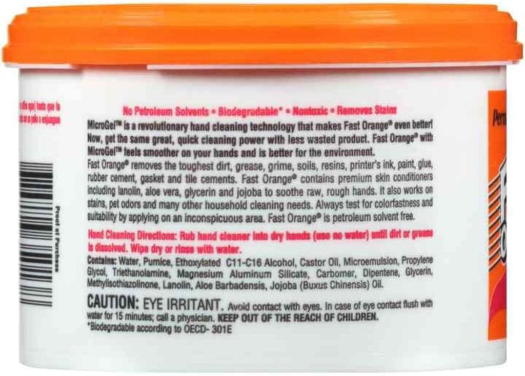 Permatex 35013 Fast Orange Pumice Cream Hand Cleaner, 14 Oz., Pack of 1