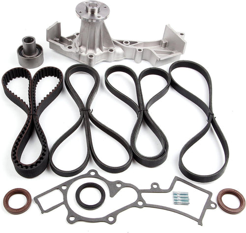 150-1610 TB249 13042-D0100 13042-16V00 13070-42L00 5PK1235 5PK800 4PK1345 Engine Timing Belt Kit Fits for 1999-2004 for Nissan Frontier