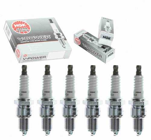 6 Pc NGK V-Power Spark Plugs Compatible with Dodge Dakota 3.9L V6 1987-1991
