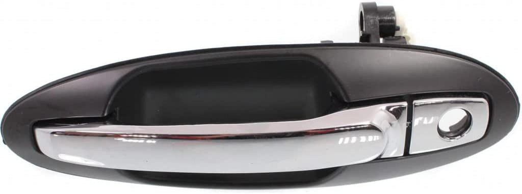 for Kia Optima Exterior Door Handle Front, Driver Side Primed Bezel with Chrome Lever (2001-2006) | with Key Hole | Trim:All Submodels | KI1310111 | 826503C021