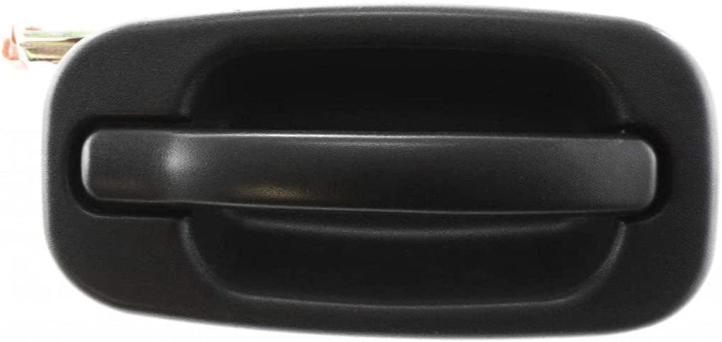 For Chevy Silverado 1500 2001 02 03 04 05 06 2007 Door Handle Passenger Side | Rear | Outer | Crew Cab | Black | Replacement for GM1521105 | 15721572, 19356467