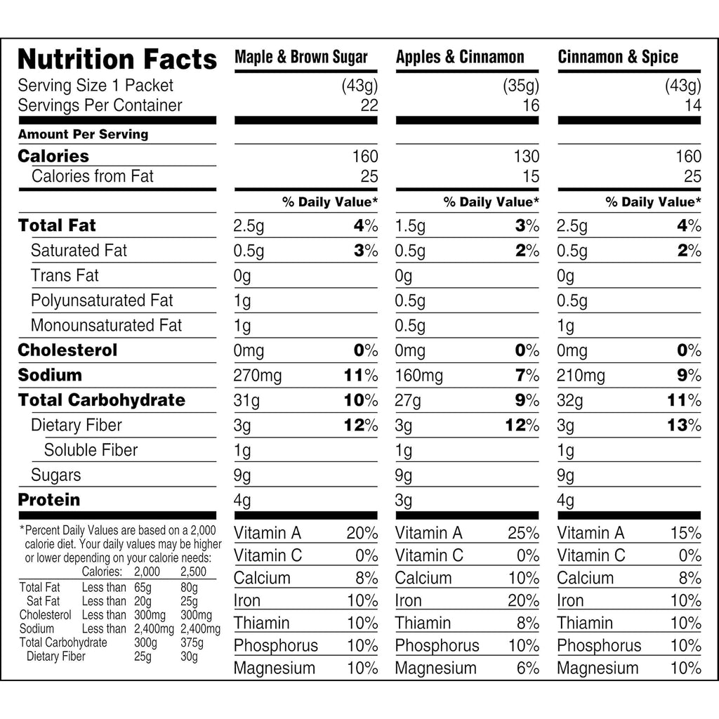 Quaker Instant Oatmeal Variety, 52 ct