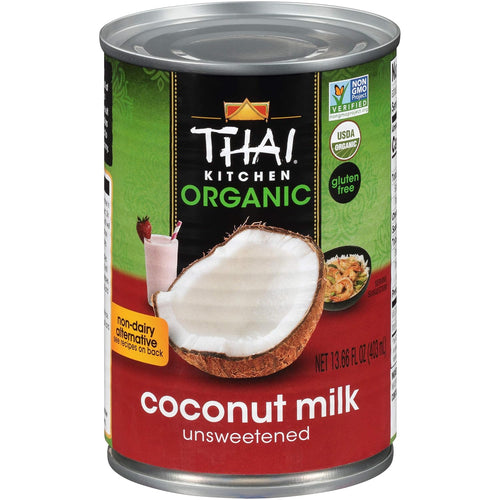 Thai Kitchen Organic Unsweetened Coconut Milk, 13.66 fl oz- pack of 12