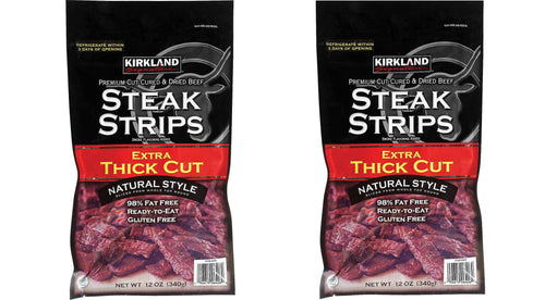 2 PACK | Kirkland Signature Premium Extra Thick Steak Strips, 12 oz. (2 Pack)
