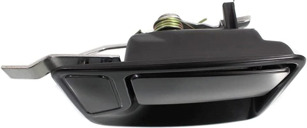 Rear Exterior Door Handle Compatible with 1999-2016 Ford F-250 Super Duty/F-350 Super Duty Smooth Black, Set of 2, Driver and Passenger Side