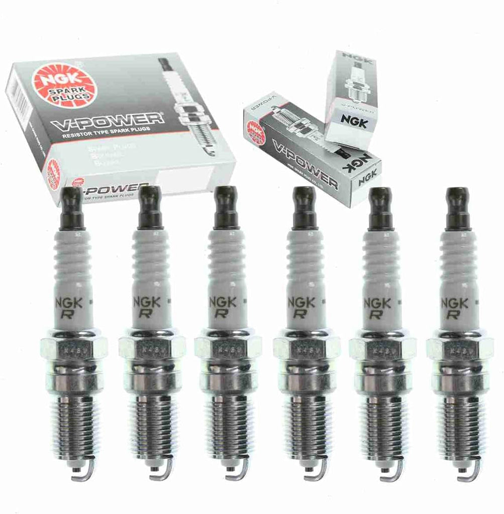 6 Pc NGK V-Power Spark Plugs Compatible with Ford Ranger 3.0L 4.0L V6 1997-2000