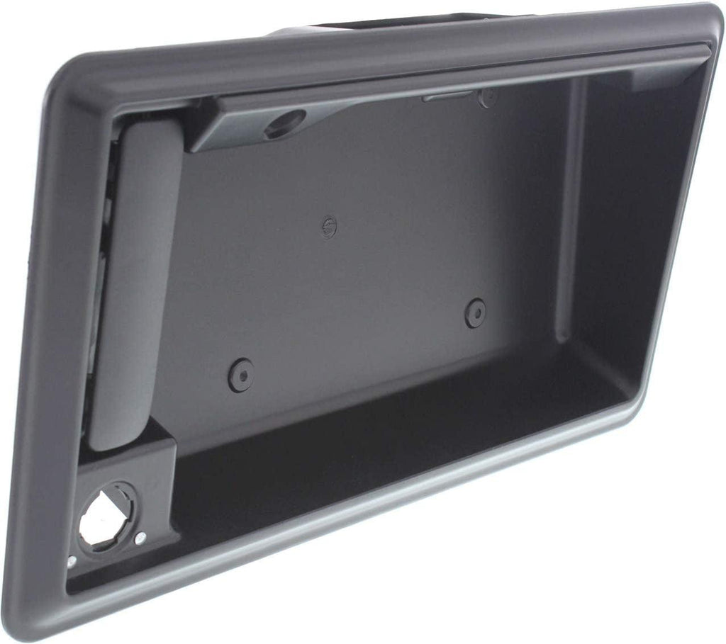 Exterior Rear Door Handle Compatible with Ford Econoline Van 2008-2014 Backdoor Textured Black License Bracket Housing with View Cam