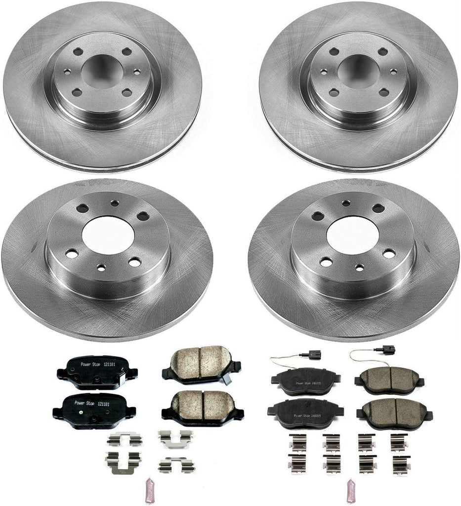 KOE6427 Autospecialty Front and Rear Replacement Brake Kit-Oe Brake Rotors & Ceramic Brake Pads