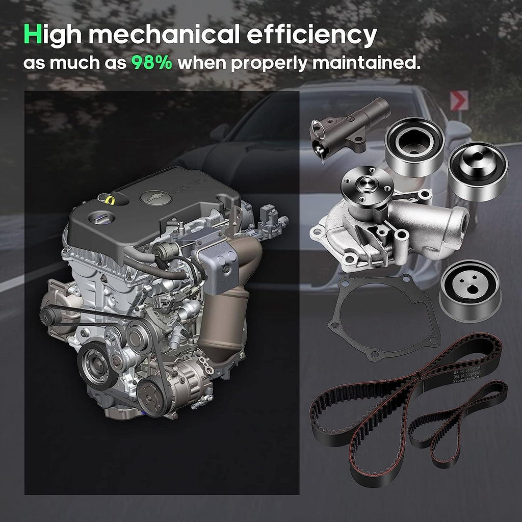 Timing Belt Kit Water Pump Fits Mitsubishi Lancer Eclipse Outlander 2.4L SOHC 4G69 Eng 2004-2006