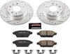 K2450 Rear Z23 Carbon Fiber Brake Pads with Drilled & Slotted Brake Rotors Kit