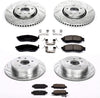 K4477 Front and Rear Z23 Carbon Fiber Brake Pads with Drilled & Slotted Brake Rotors Kit