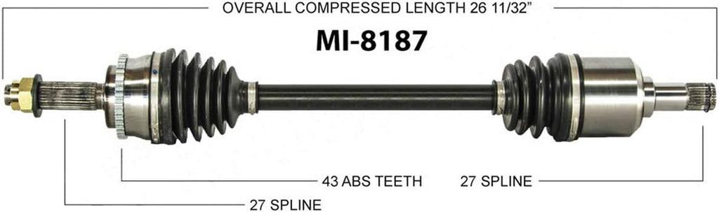 MI-8187 CV Axle