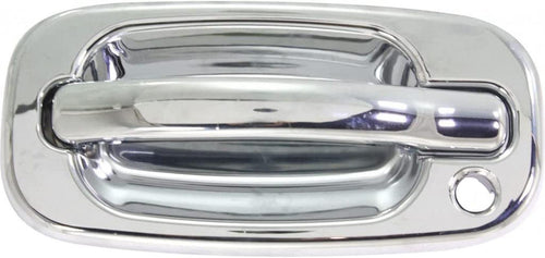 for Cadillac Escalade EXT Exterior Door Handle Front, Driver Side Chrome (2002-2006) | with Key Hole| Trim: Base