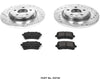 K4745 Rear Z23 Carbon Fiber Brake Pads with Drilled & Slotted Brake Rotors Kit