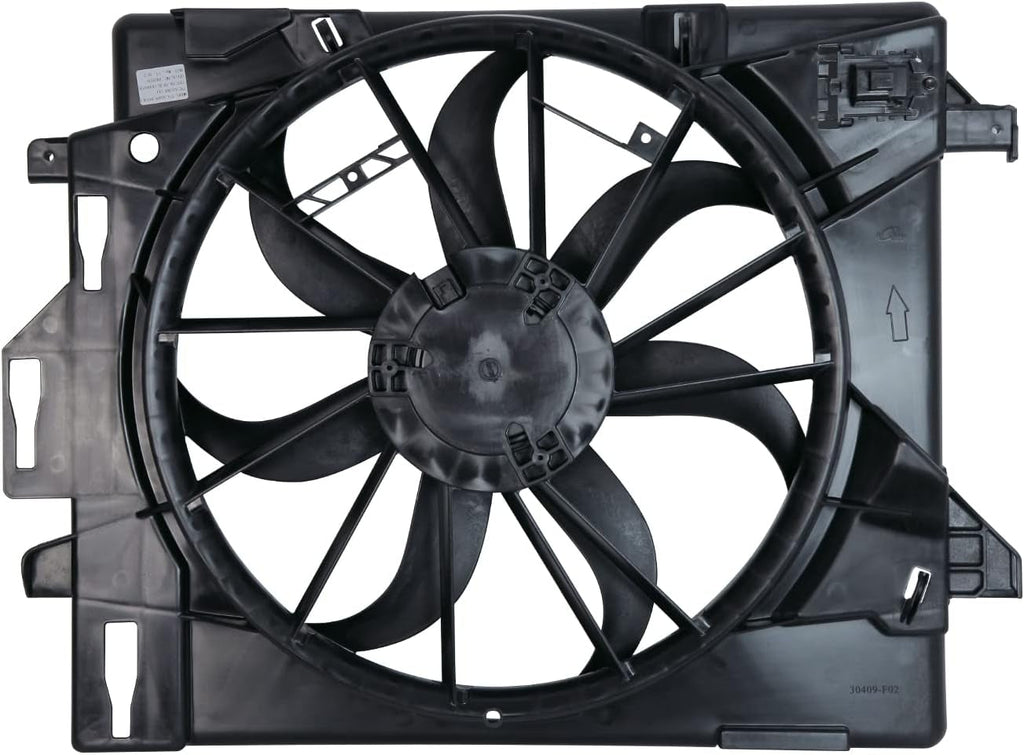 621860 Cooling Fan Assembly Compatible with 2008-2016 Dodge Caravan/Grand Caravan , Black