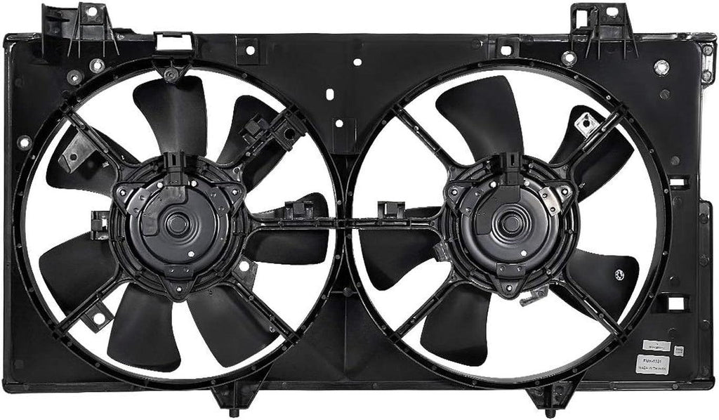 OEM-RF-0219 Factory Style Radiator Cooling Fan Assembly Cooling Efficiency Improved Direct Replacement [Compatible with 03-08 Mazda 6 Fits 2.3L 2.3T Engines] Black