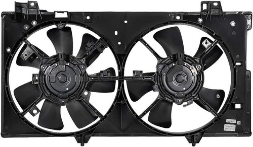 OEM-RF-0219 Factory Style Radiator Cooling Fan Assembly Cooling Efficiency Improved Direct Replacement [Compatible with 03-08 Mazda 6 Fits 2.3L 2.3T Engines] Black