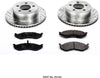 K2152 Front Z23 Carbon Fiber Brake Pads with Drilled & Slotted Brake Rotors Kit