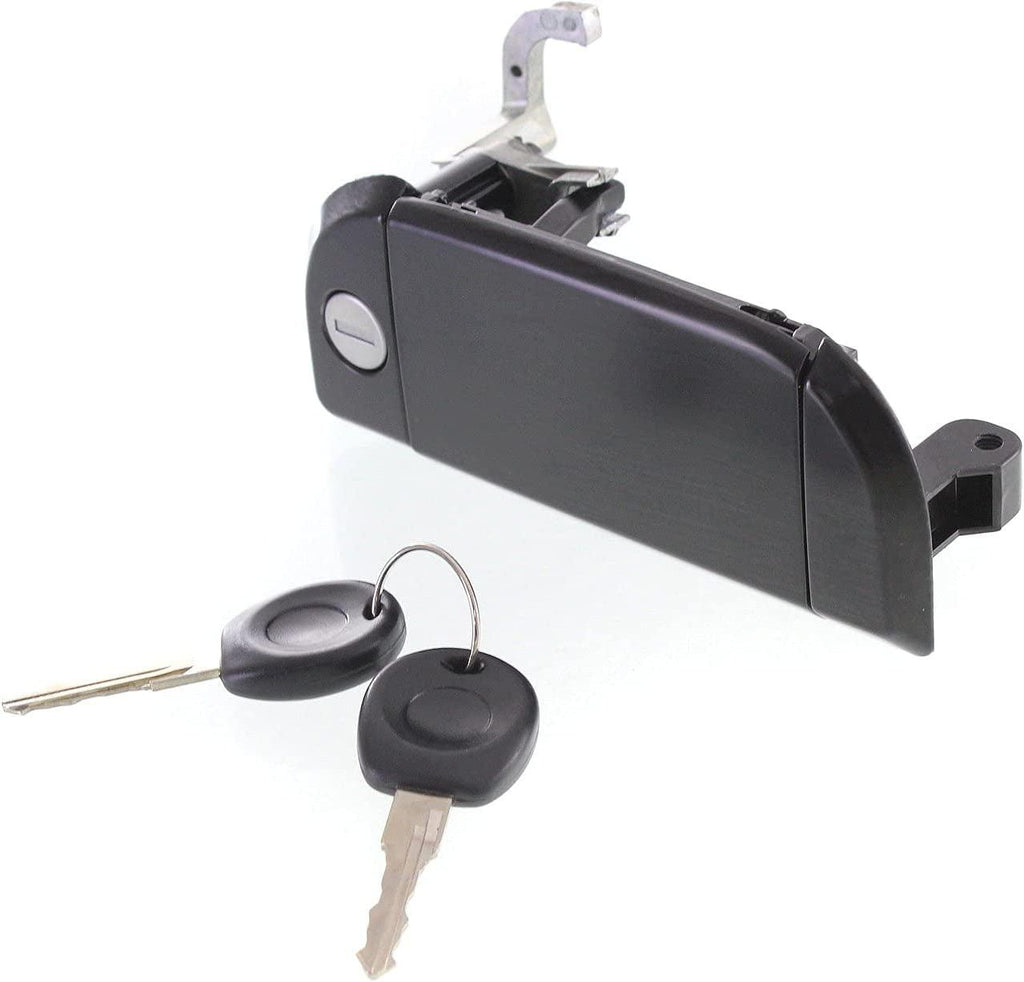 Front Exterior Door Handle Compatible with 1992-1997, 1999-2003 Volkswagen Eurovan Zinc Smooth, Metal, with Key Set, Set of 2, Driver and Passenger Side