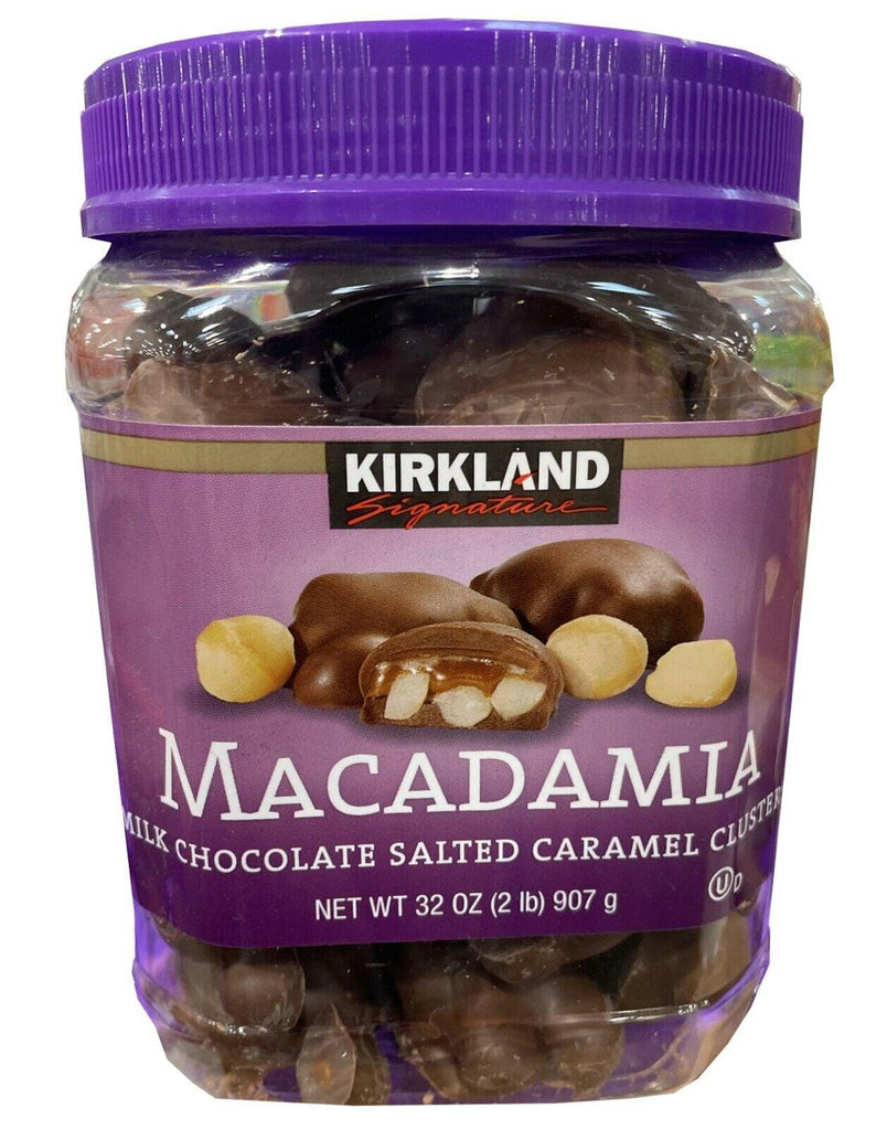 Kirkland Signature Macadamia Milk Chocolate Salted Caramel Clusters 32 Oz