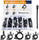 GOOACC 60Pcs Car Wire Loom Routing Clips Assortment - 6 Different Sizes Universal Wiring Harness Routing Clip Replacement Parts for Honda GM Mazda